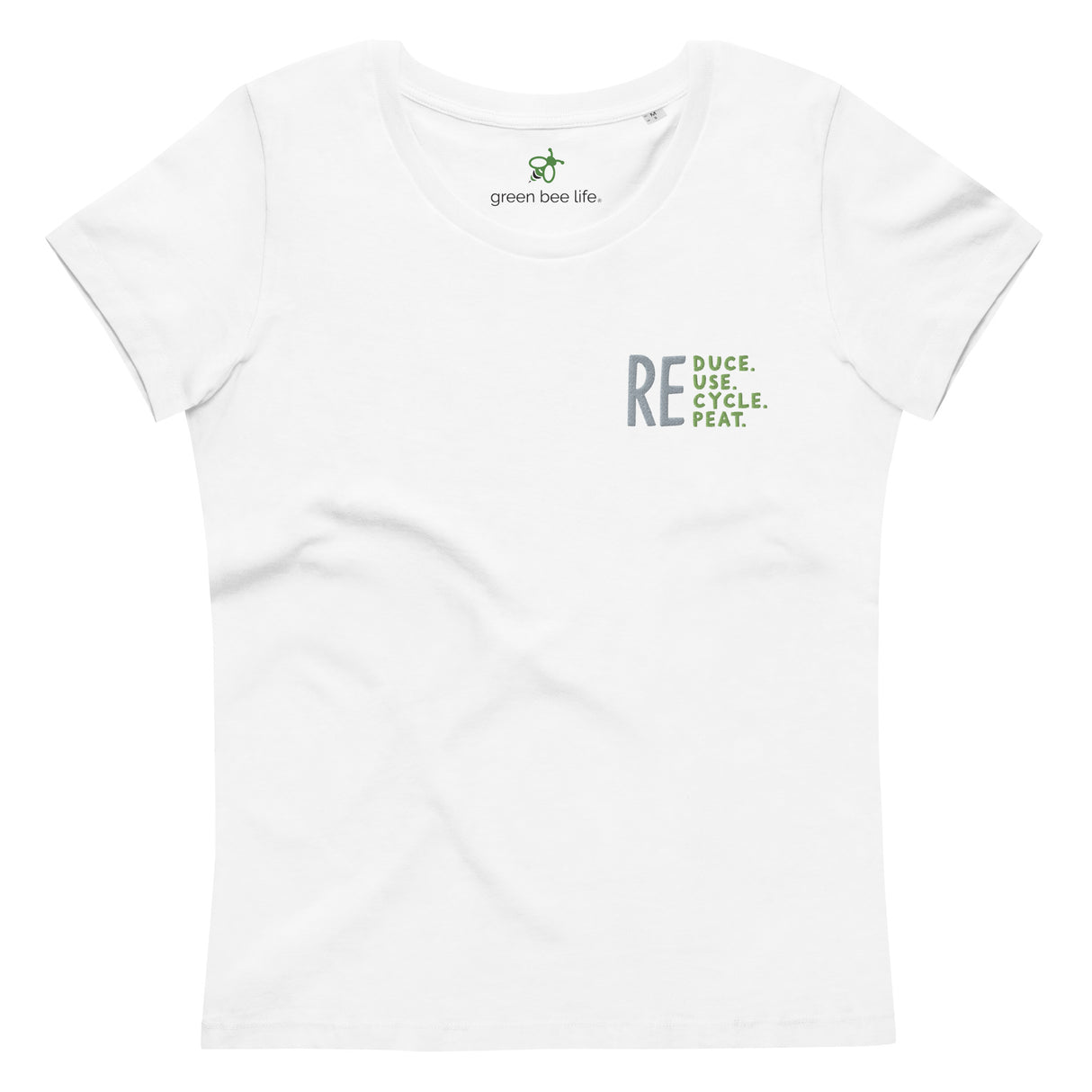 Women's Fitted Eco Tee - Embroidered Recycle Logo