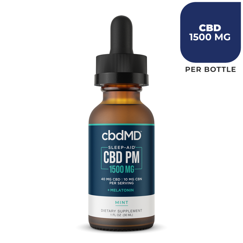 cbdMD CBD PM Tincture Drops - Broad Spectrum | 30mL