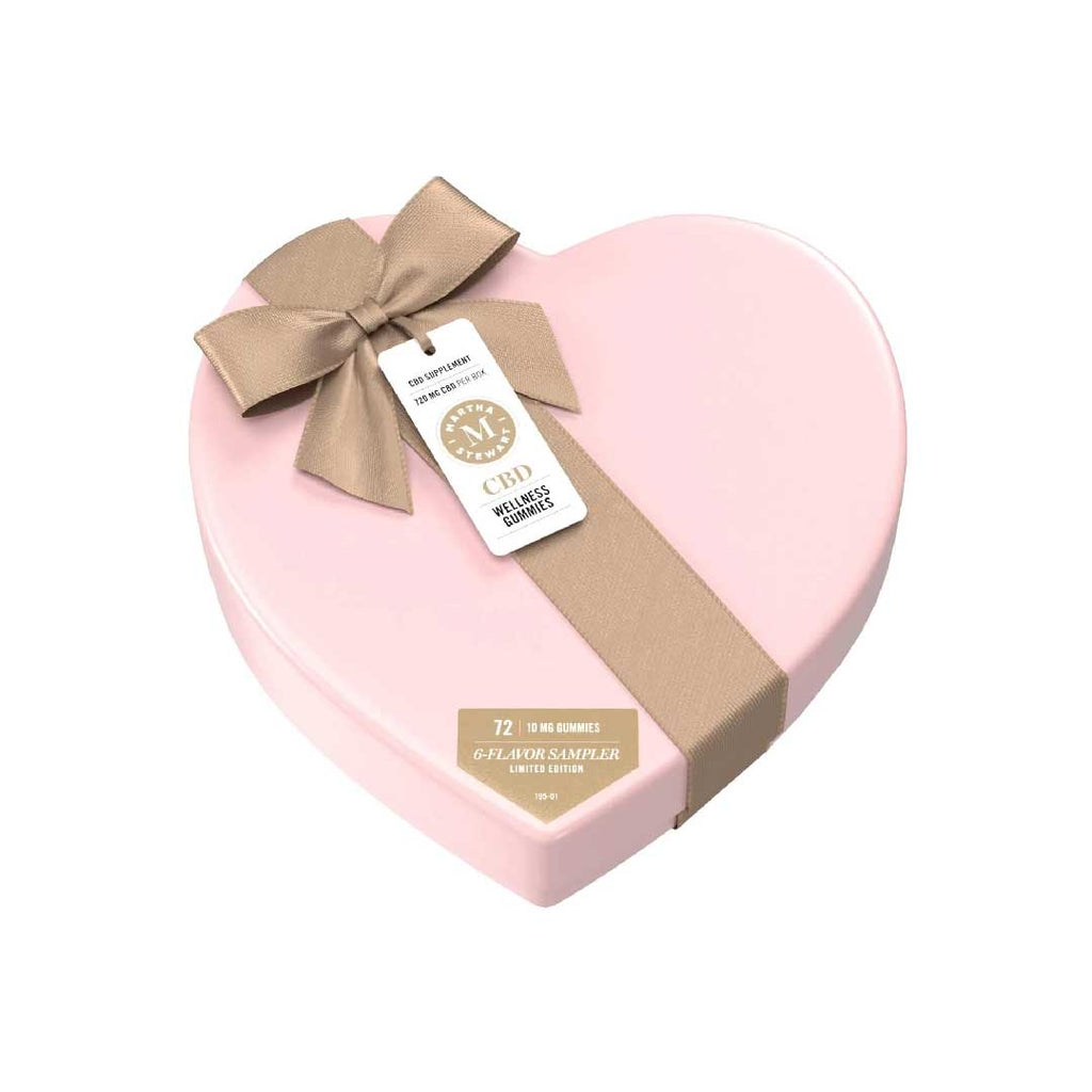 Martha Stewart CBD Wellness Gummy Sampler - Heart Gift Box | 720 mg | 72 Count