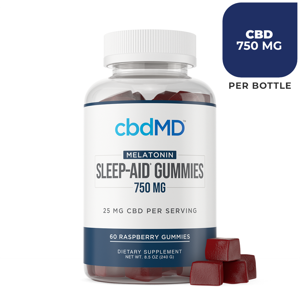 cbdMD Sleep-Aid CBD Gummies - 750 mg | Raspberry | 60 Ct.