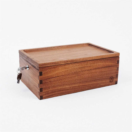 Marley Natural Wooden Lock Box Storage Case