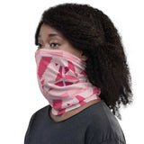 Neck Gaiter - 5 + Ways to Wear - Pink Hemp Leave Floral Print