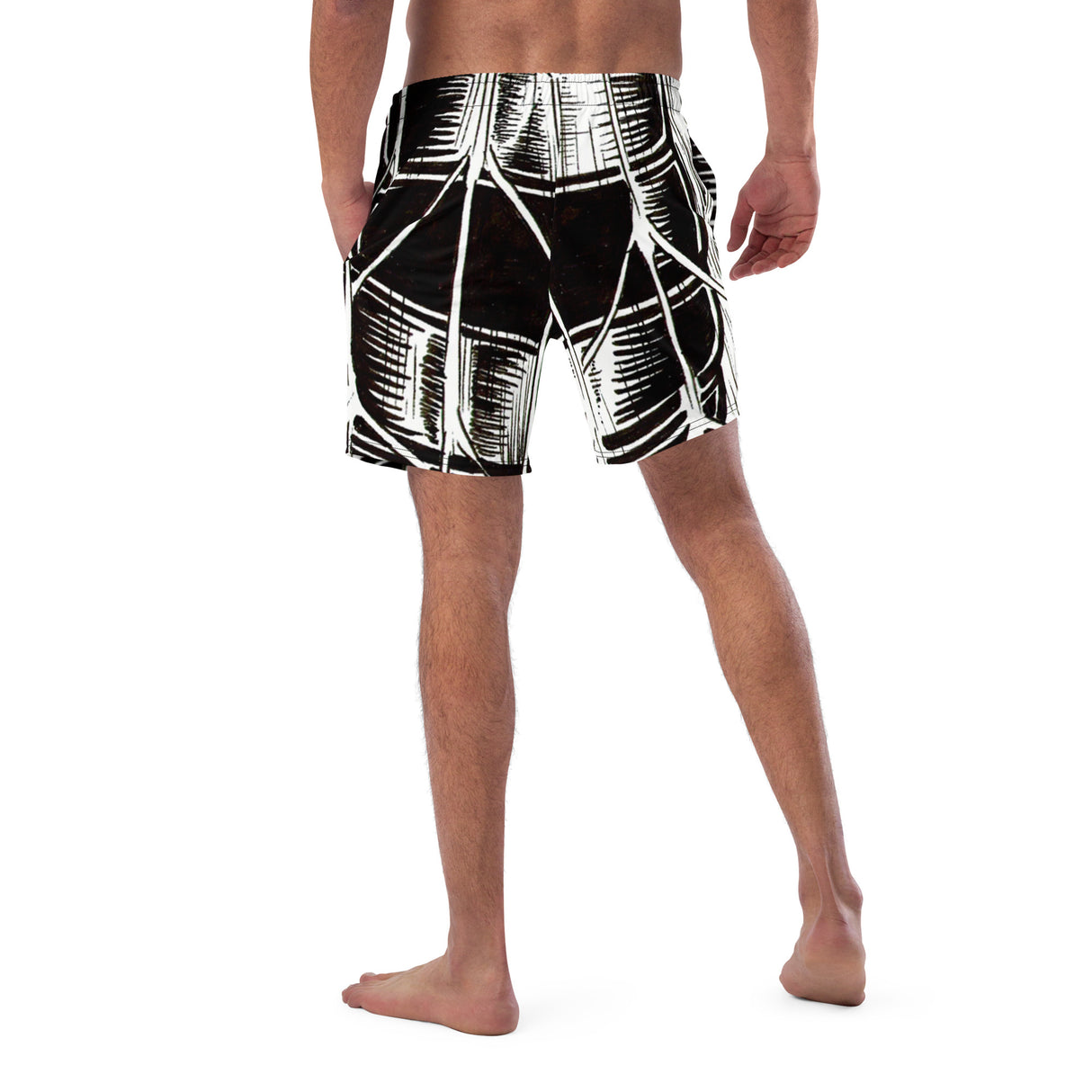 Men's Swim Trunks and Shorts - UPF 50+ with Hive Bee Print