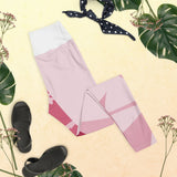 Yoga Leggings for Women | Pink Floral Print | Full-Length Work Out Pants