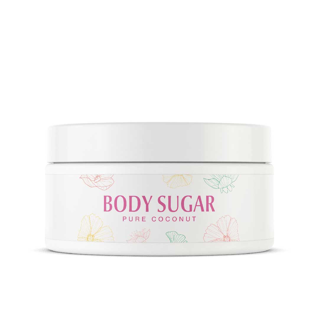 CBDmd Botanicals CBD Body Sugar Scrub jar with the lid securely closed, emphasizing its premium packaging