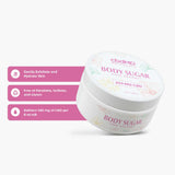 Angled shot of CBDmd Botanicals CBD Body Sugar Scrub, showcasing the product's elegant and attractive packaging