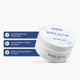 Jar with Ingredients Listed: CBDmd Botanicals CBD Body Sugar Scrub jar showing ingredient details on the label for transparency