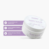 Close-up of the CBDmd Botanicals CBD Body Sugar Scrub label, showing detailed product information and branding
