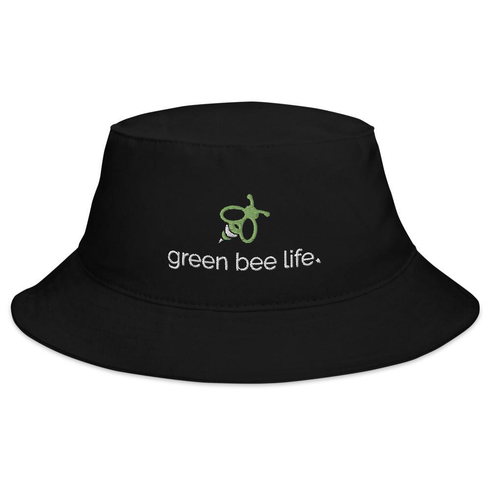 Bucket Hat Black with Classic Bee | Green Bee Life.