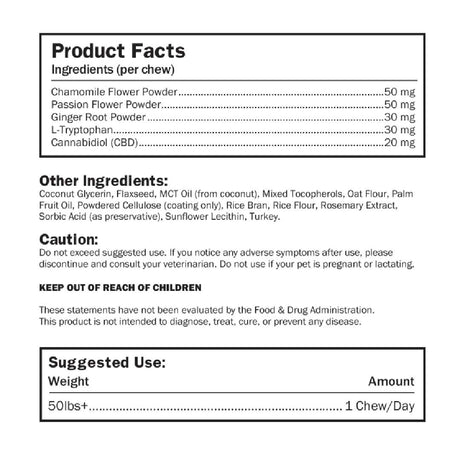 paw cbd Broad Spectrum CBD - Calming Dog Soft Chews Treats - Turkey Flavor | 30 Count