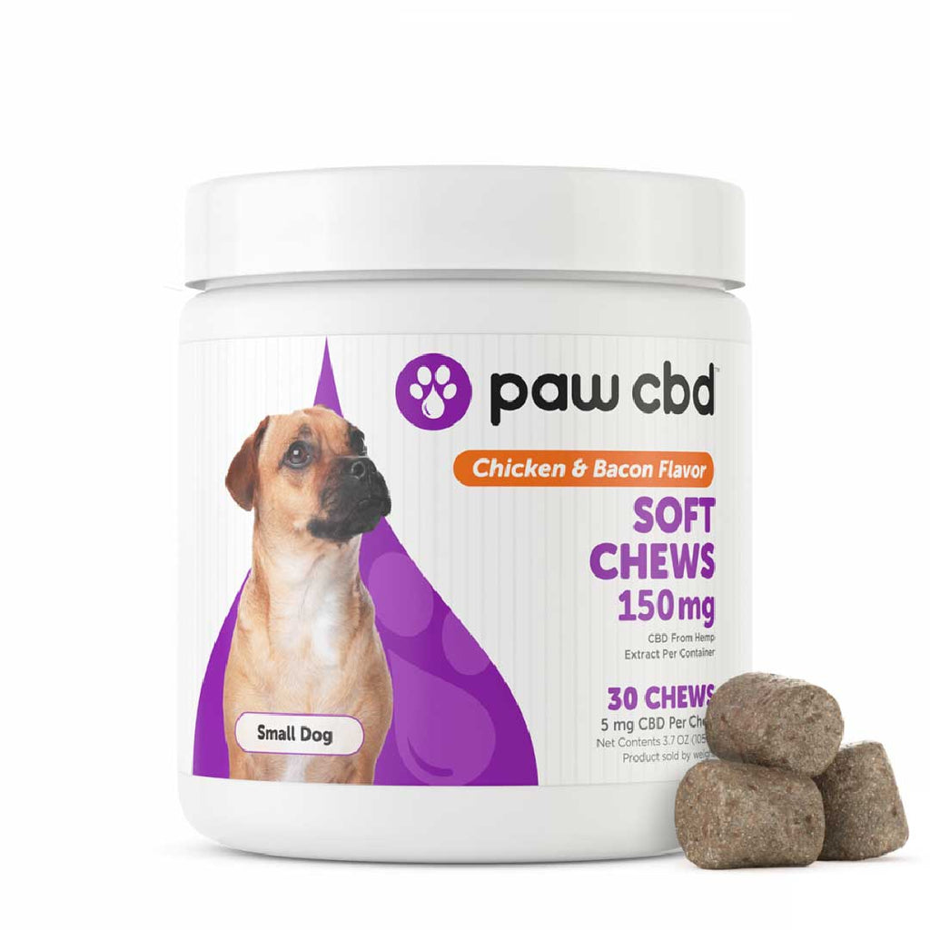 paw cbd Soft Chew CBD Dog Treats - Chicken & Bacon | 30 Count