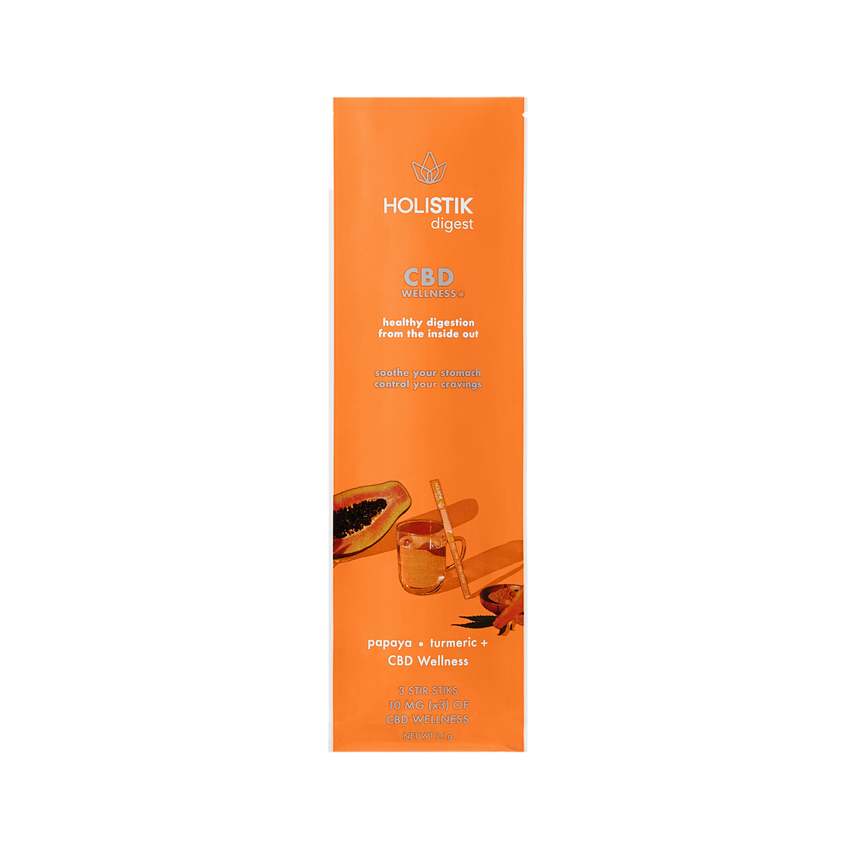 HOLISTIK Wellness CBD Drink Mix - Digest Stir STIK - 10mg