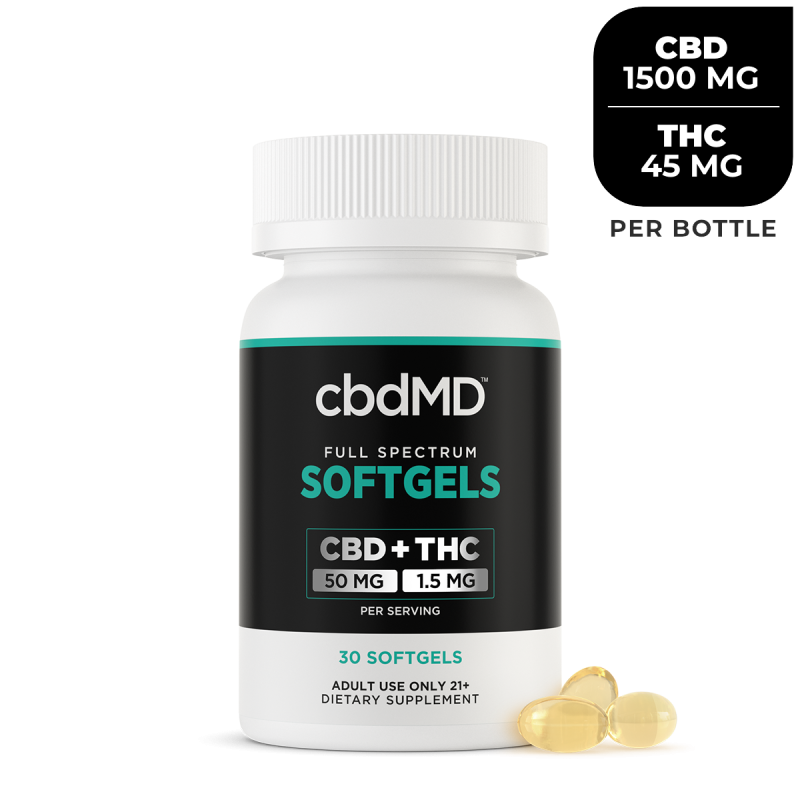 cbdMD Full Spectrum CBD Oil Softgels - 30 Ct.