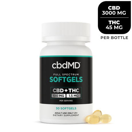 cbdMD CBD Oil Softgels - Full Spectrum | 30ct