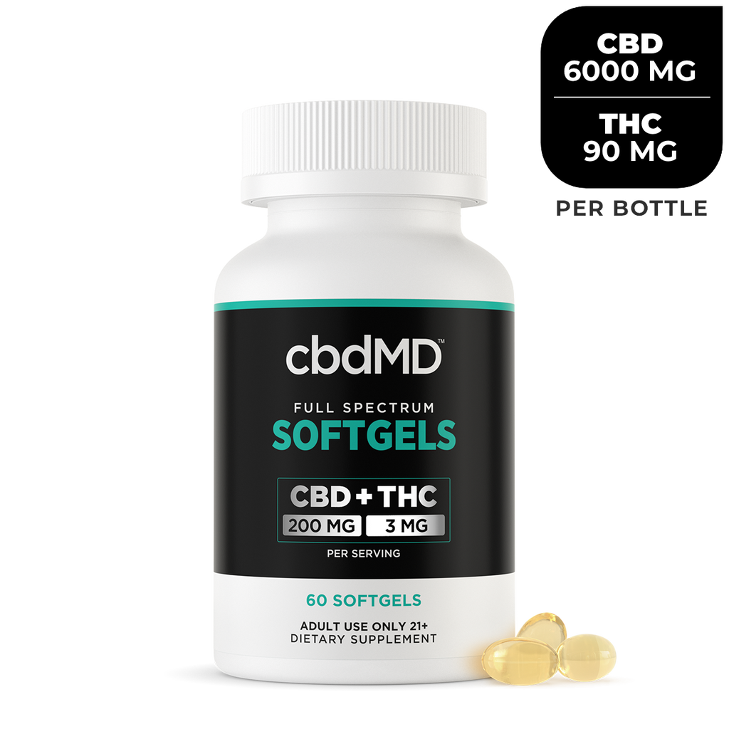 cbdMD CBD Oil Softgels - Full Spectrum | 6000 mg | 60ct
