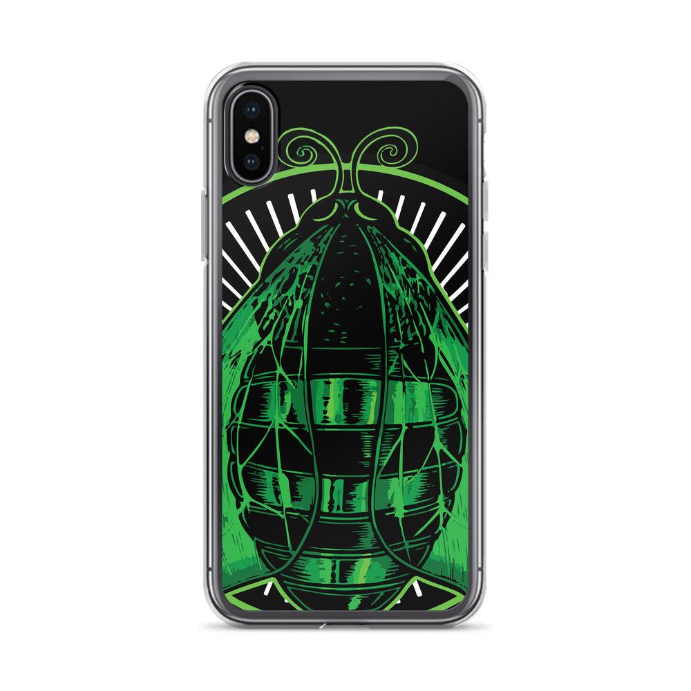 Green Bee Life iPhone Case in All Sizes with Original Hive Bee Art Logo.