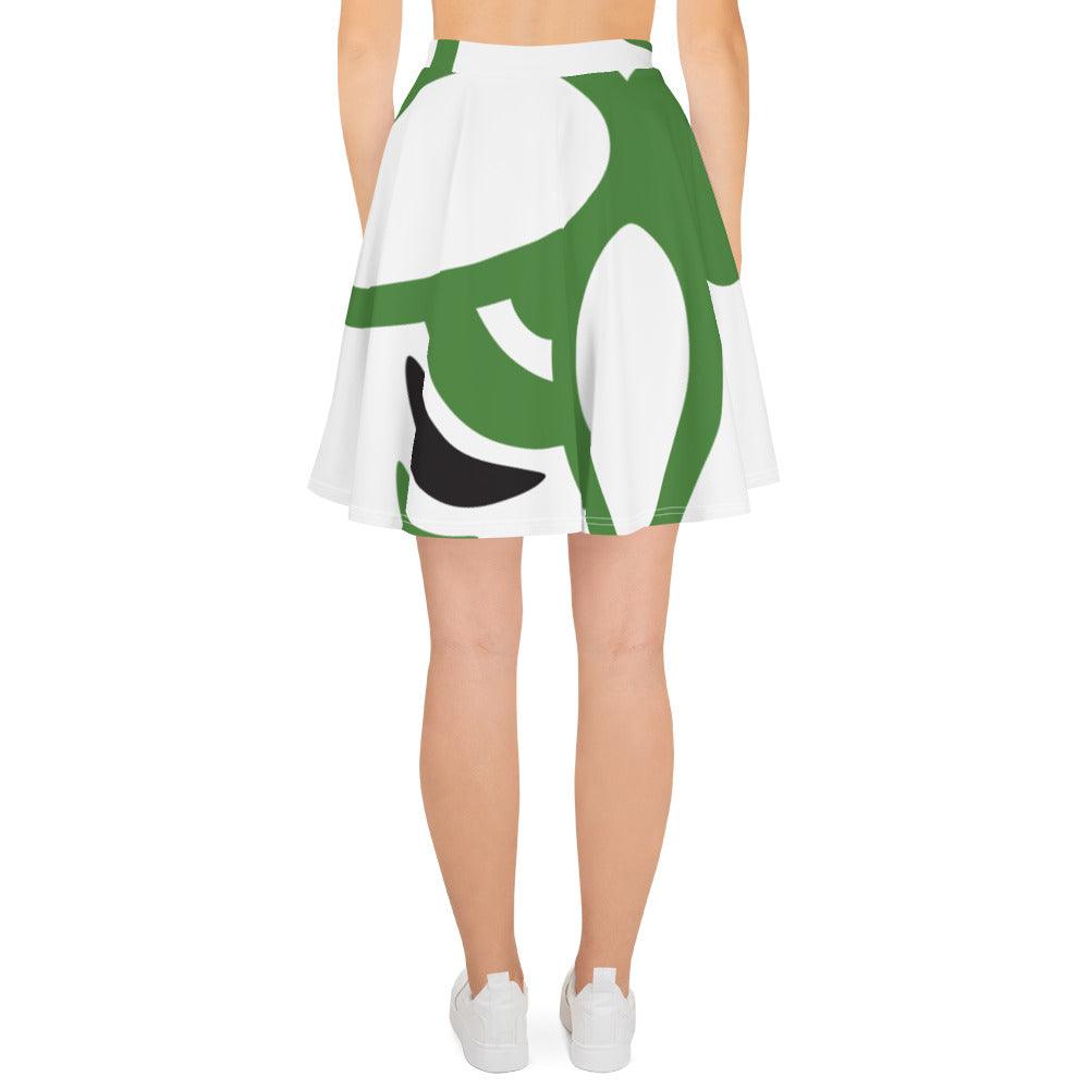 Women's Skater Skirt with Classic Bee All Over Print Design | Green Bee Life.