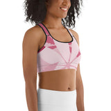 Women's Bee Love Pink Floral Sports Bra | Green Bee Life.