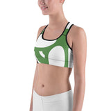 Sports Bra Classic Bee White and Green | Green Bee Life.