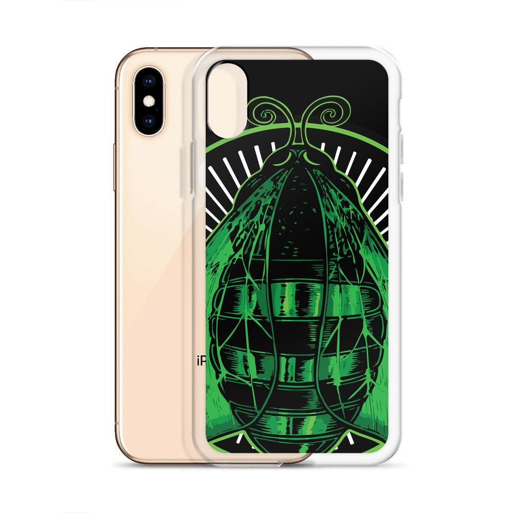Green Bee Life iPhone Case in All Sizes with Original Hive Bee Art Logo.
