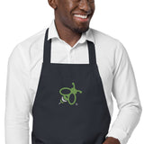 Chef's Apron - Organic Cotton with Embroidered Green Bee Logo