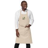 Chef's Apron - Organic Cotton with Embroidered Green Bee Logo