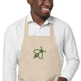 Chef's Apron - Organic Cotton with Embroidered Green Bee Logo