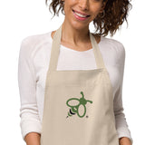 Chef's Apron - Organic Cotton with Embroidered Green Bee Logo