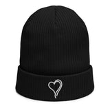 Beanie for Women 100% Organic Cotton -  Bee Love Heart Logo