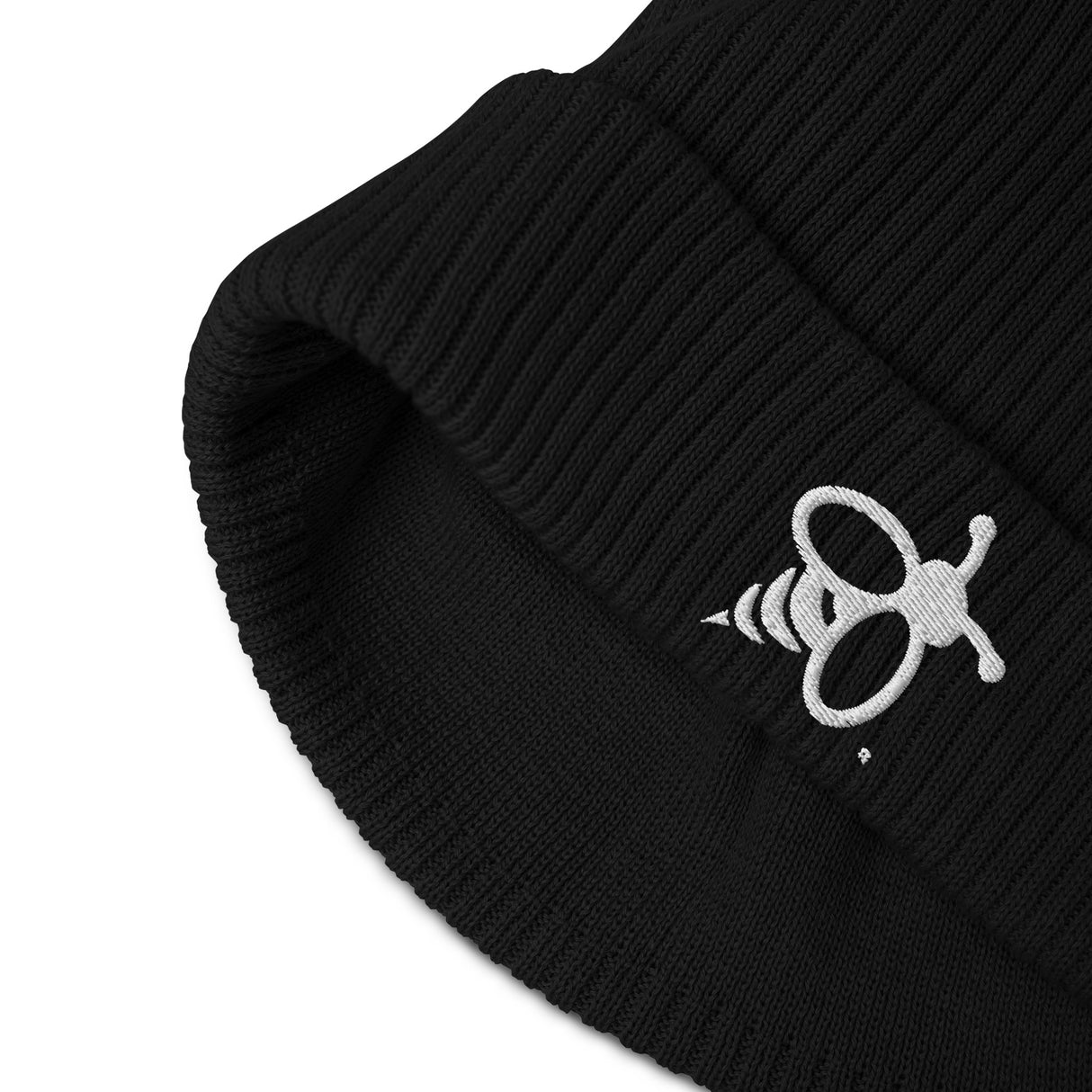 Beanie for Men and Women 100% Organic Cotton -  Green Bee Logo