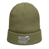 Beanie for Men and Women 100% Organic Cotton -  Military Veteran Emblem | Never Forget