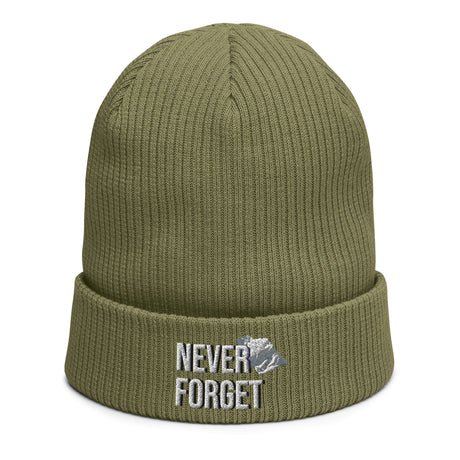Beanie for Men and Women 100% Organic Cotton -  Military Veteran Emblem | Never Forget