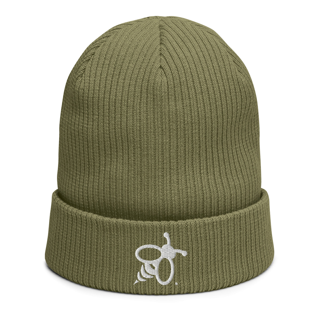 Beanie for Men and Women 100% Organic Cotton -  Green Bee Logo