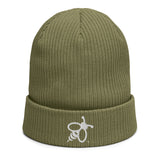 Beanie for Men and Women 100% Organic Cotton -  Green Bee Logo