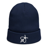 Beanie for Men and Women 100% Organic Cotton -  Green Bee Logo