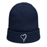 Beanie for Women 100% Organic Cotton -  Bee Love Heart Logo