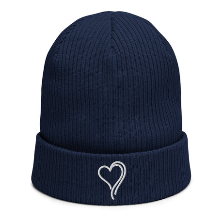 Beanie for Women 100% Organic Cotton -  Bee Love Heart Logo