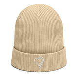 Beanie for Women 100% Organic Cotton -  Bee Love Heart Logo