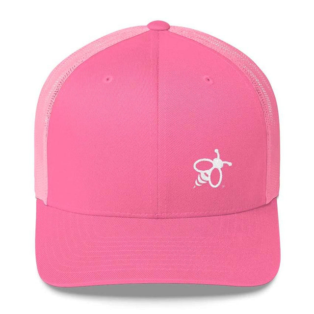 Pink Retro Trucker Cap Classic Bee | Green Bee Life.