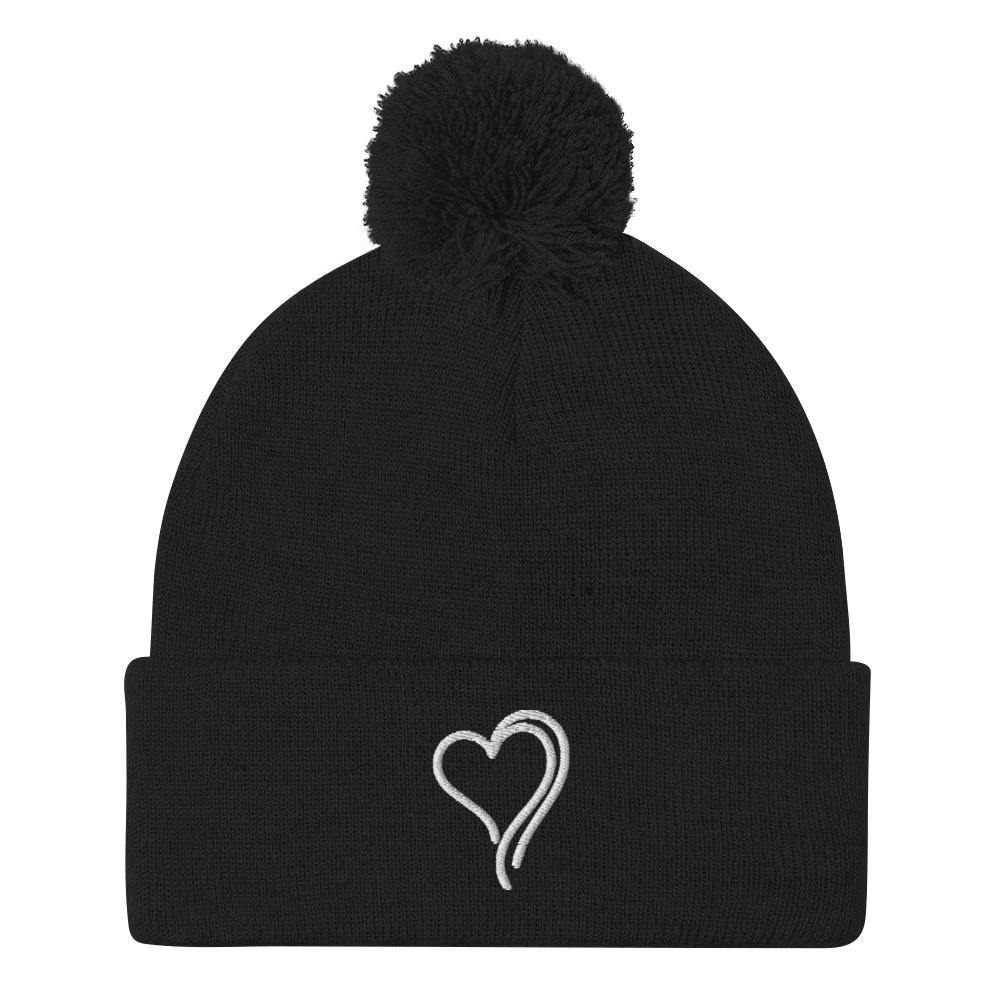 Women's Winter Pom Beanie | Bee Love | Pom Pom Bobble Hat Beanie.
