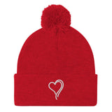 Women's Winter Pom Beanie | Bee Love | Pom Pom Bobble Hat Beanie.