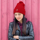 Women's Winter Pom Beanie | Bee Love | Pom Pom Bobble Hat Beanie.