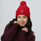Women's Winter Pom Beanie | Bee Love | Pom Pom Bobble Hat Beanie.