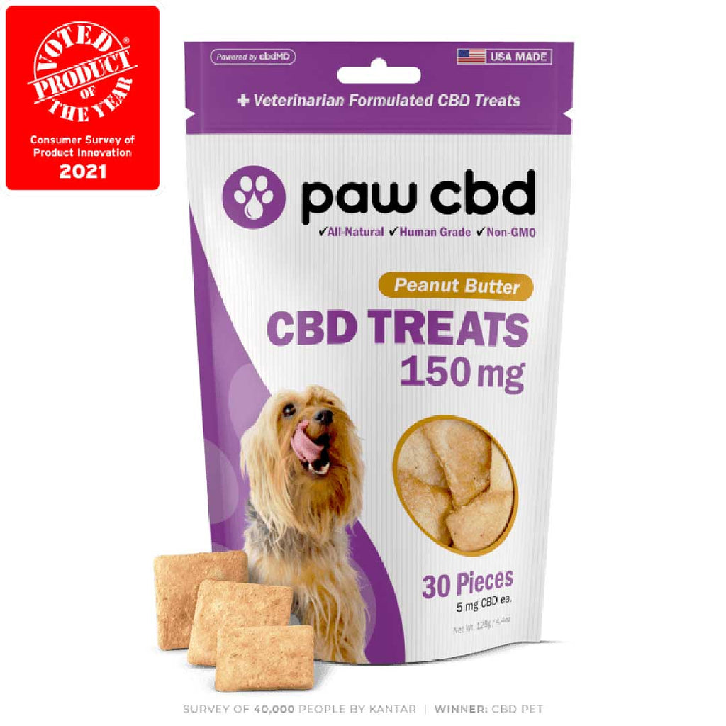 paw cbd Hard Chew CBD Dog Treats - Peanut Butter | 30 Count