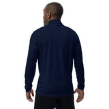 Adidas Men's Eco Friendly Quarter Zip Pullover with Bee Logo - UPF Protection Shirt