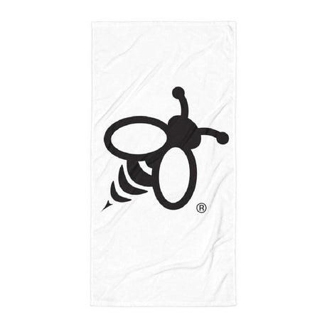 Beach and Pool Towel - Large, Highly Absorbent, Light Weight, Soft Terry - Bee Logo