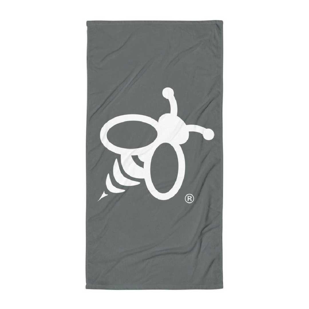 Beach and Pool Towel - Large, Highly Absorbent, Light Weight, Soft Terry - Bee Logo