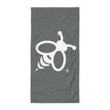 Beach and Pool Towel - Large, Highly Absorbent, Light Weight, Soft Terry - Bee Logo