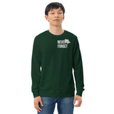 Men's Organic Crew Neck Sweatshirt with Never Forget Poppy Logo