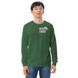 Men's Organic Crew Neck Sweatshirt with Never Forget Poppy Logo